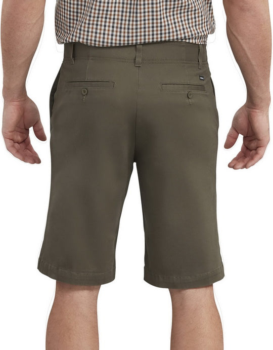 Dickies Mens X-Series 11" Active Waist Washed Chino Shorts