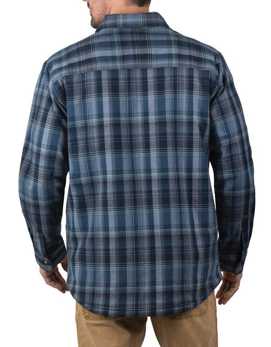 Walls Mens Lone Oak Sherpa-Lined Stretch Flannel Jac-Shirt