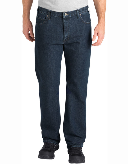 Dickies Mens FLEX Relaxed Fit Straight Leg 5-Pocket Tough Max Denim Jeans