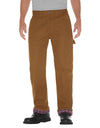 Dickies Mens Relaxed Straight Fit Flannel-Lined Carpenter Duck Jeans