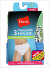 Hanes Plus Size Womens Comfortsoft Cotton Stretch Hi-cut Briefs 3 Pack