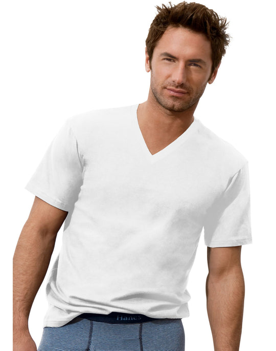 Hanes Classics Men's Comfort Cool TAGLESS® V-Neck T-Shirt