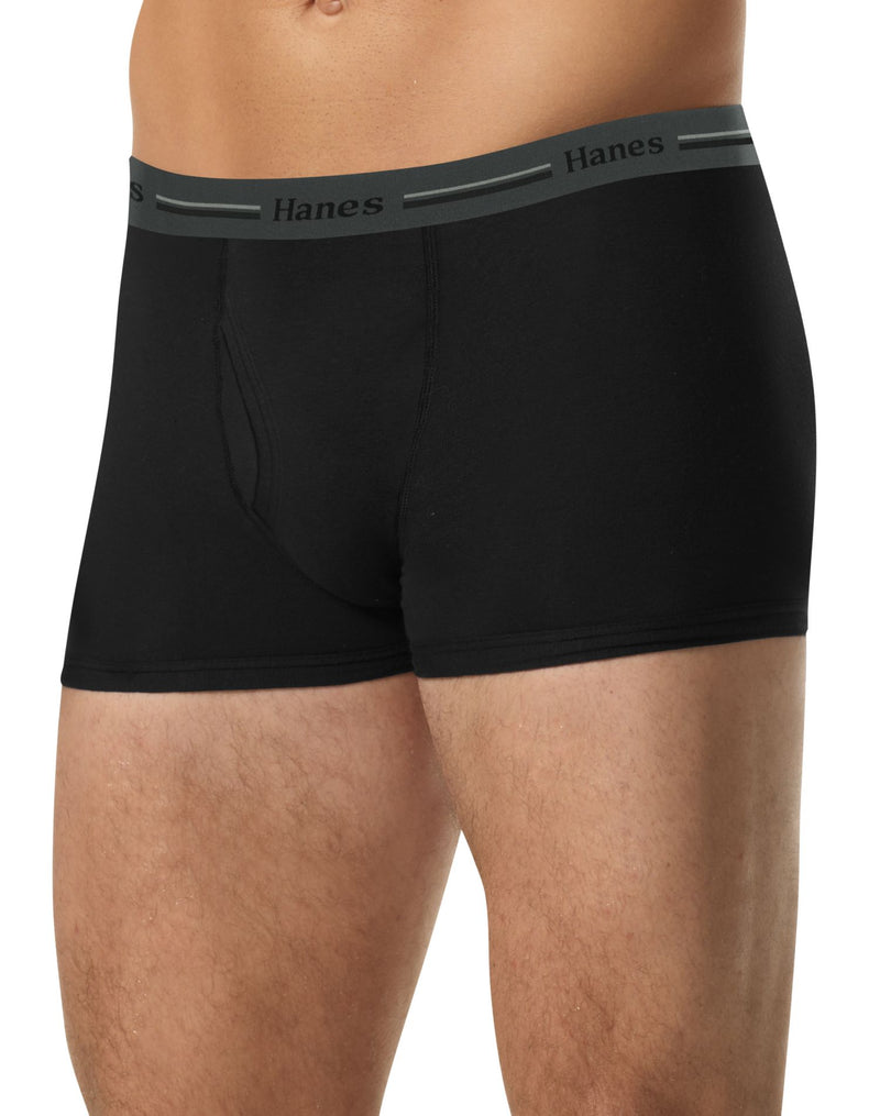 Hanes Men`s Classics TAGLESS® Slim Fit Short-Leg Boxer Briefs 4 Pack