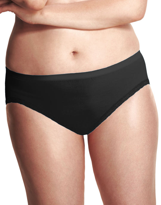 Just My Size Womens Seamless Zebra Pattern w/ Lace Hipster 2 Pair, Assorted Fashion