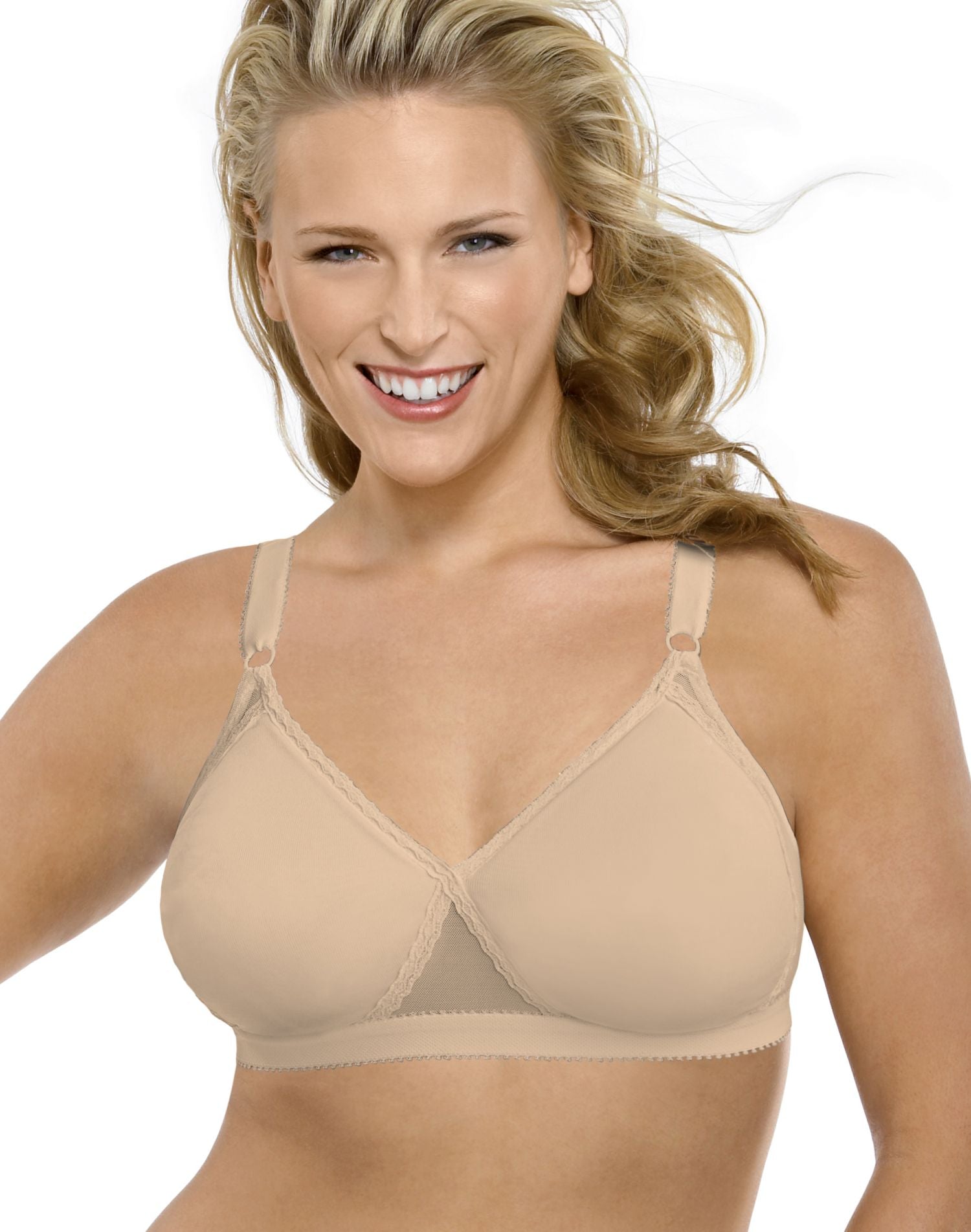 Playtex Women's Cross Your Heart Foam Lined Wirefree Bra US4210 at   Women's Clothing store