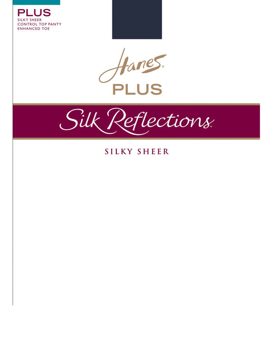 Hanes Silk Reflections Plus Control Top, Enhanced Toe Pantyhose 1 Pair Pack
