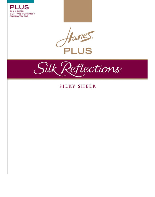 Hanes Silk Reflections Plus Control Top, Enhanced Toe Pantyhose 1 Pair Pack