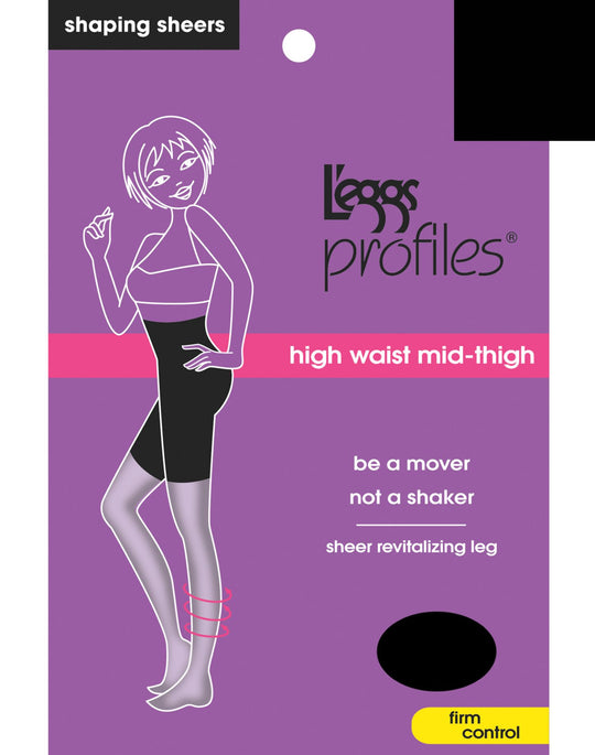 L'eggs Profiles Firm Control Waist Smoother Toner Energizing Hosiery