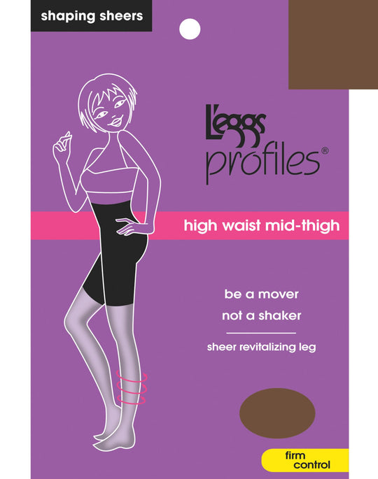 L'eggs Profiles Firm Control Waist Smoother Toner Energizing Hosiery
