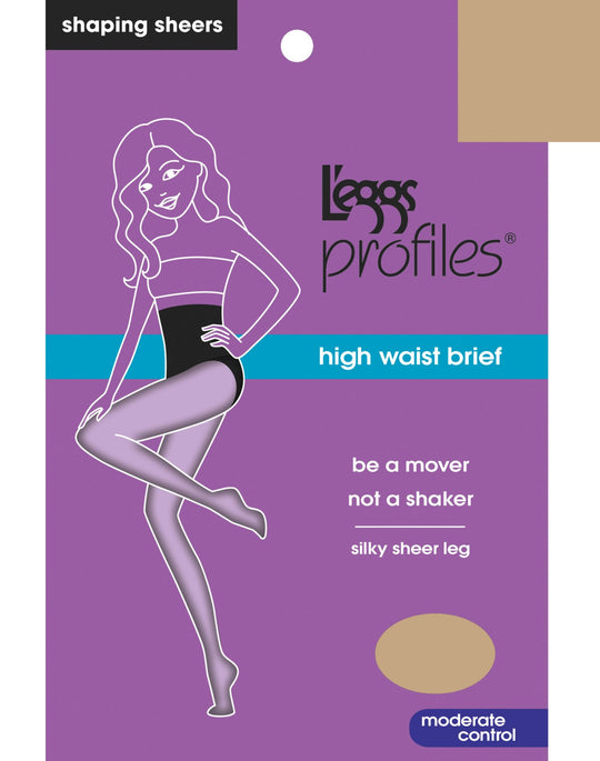 L'eggs Profiles Firm Control Waist Smoother Tummy Toning Brief Silky Sheer