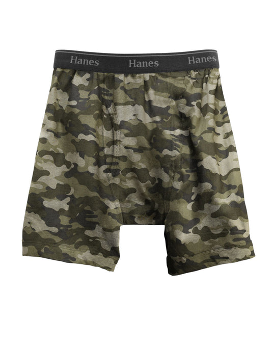 Hanes Classics Boys' Print Boxer Briefs with Comfort Flex Waistband 2 Pack