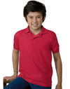 Hanes 5.2 oz Youth Blended Jersey Polo