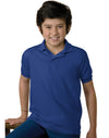 Hanes 5.2 oz Youth Blended Jersey Polo