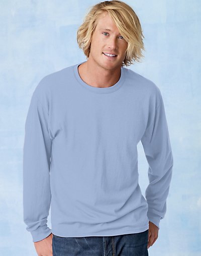 Hanes TAGLESS EcoSmart Men's Long-Sleeve T-Shirt