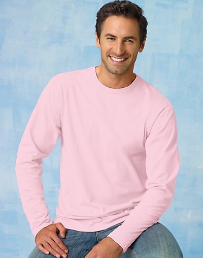Hanes TAGLESS Nano-T Men's Long-Sleeve Tee