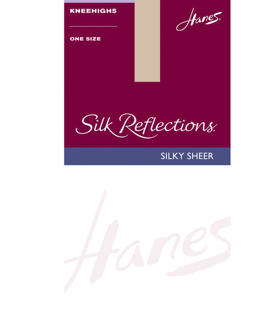 Hanes Silk Reflections Knee Highs, Sandalfoot 2 Pair Pack