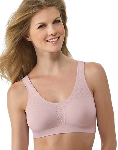 Barely There Microfiber Damask Crop Top Bra