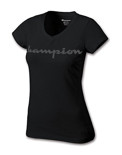 Champion Double Dry® Cotton Women's T Shirt with Script Graphic