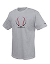 Champion Cotton-Rich Men's T Shirt with Baseball Laces Graphic