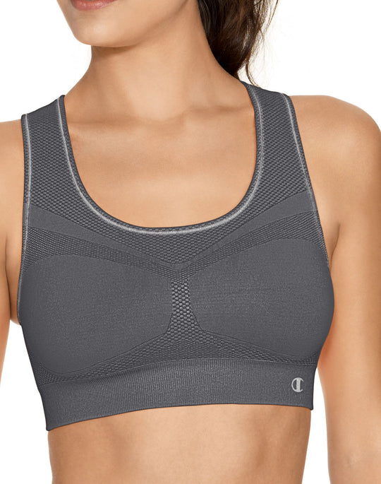 Champion Double Dry Women's Seamless Racer-Back Medium Control Sports Bra