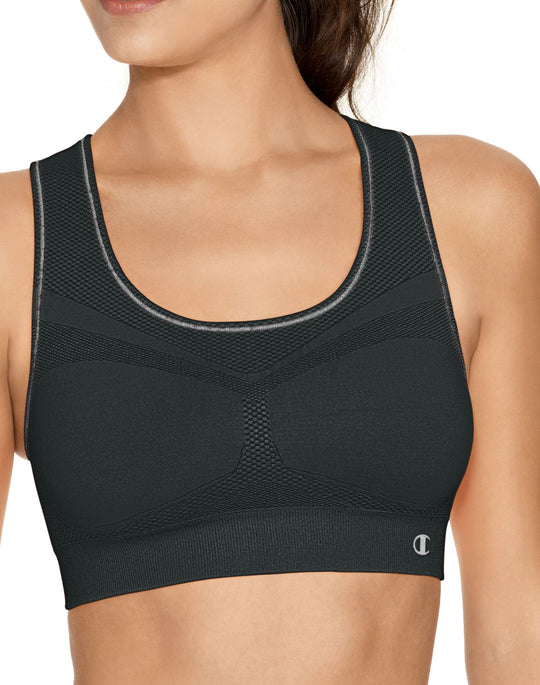 Champion Double Dry Women's Seamless Racer-Back Medium Control Sports Bra