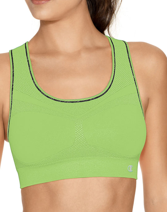 Champion Double Dry Women's Seamless Racer-Back Medium Control Sports Bra
