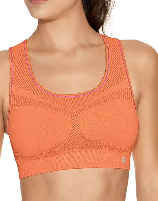 Champion Double Dry Women's Seamless Racer-Back Medium Control Sports Bra
