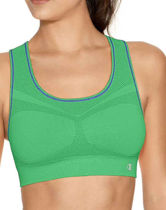 Champion Double Dry Women's Seamless Racer-Back Medium Control Sports Bra