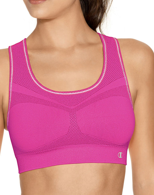 Champion Double Dry Women's Seamless Racer-Back Medium Control Sports Bra