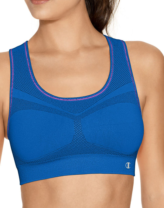 Champion Double Dry Women's Seamless Racer-Back Medium Control Sports Bra