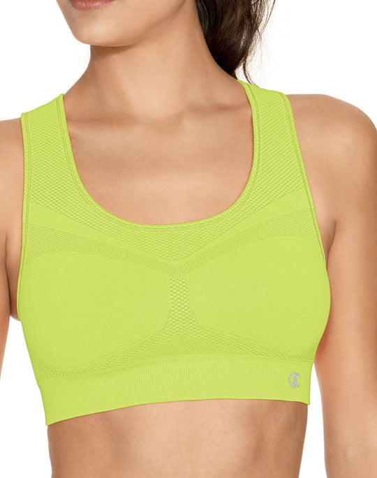 Champion Double Dry Women's Seamless Racer-Back Medium Control Sports Bra