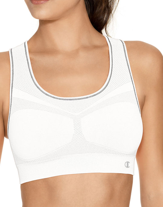 Champion Double Dry Women's Seamless Racer-Back Medium Control Sports Bra