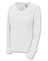 Champion 100% Cotton V-Neck Long-Sleeve Women's T Shirt