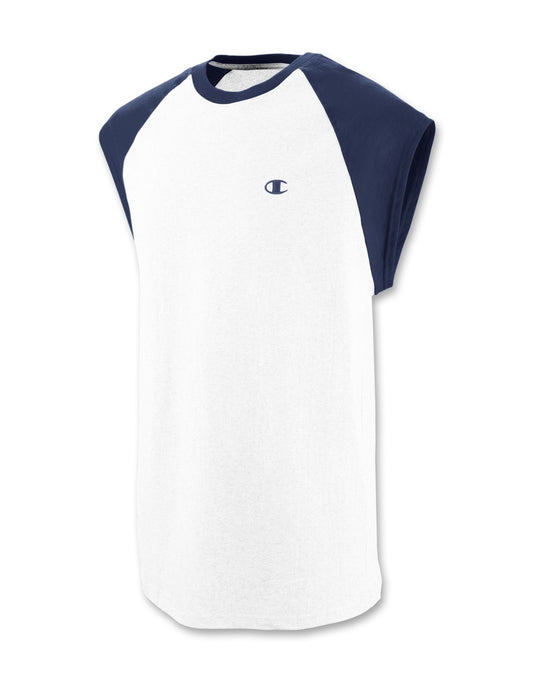 Champion Cotton Jersey Raglan Cap-Sleeve Mens T Shirt