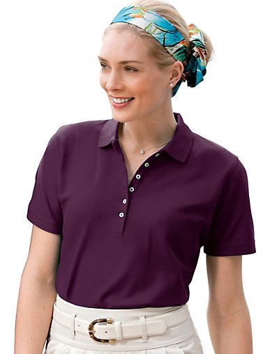 Outer Banks Womens Egyptian Diamond Knit Polo