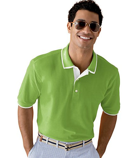 Outer Banks Mens Egyptian Diamond Knit Intarsia Polo