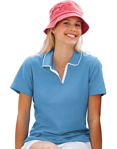 Outer Banks Womens Egyptian Diamond Knit Intarsia Polo