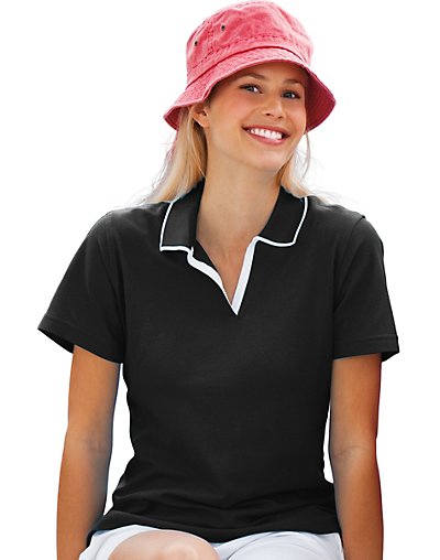 Outer Banks Womens Egyptian Diamond Knit Intarsia Polo
