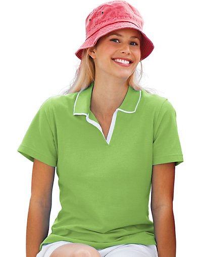 Outer Banks Womens Egyptian Diamond Knit Intarsia Polo
