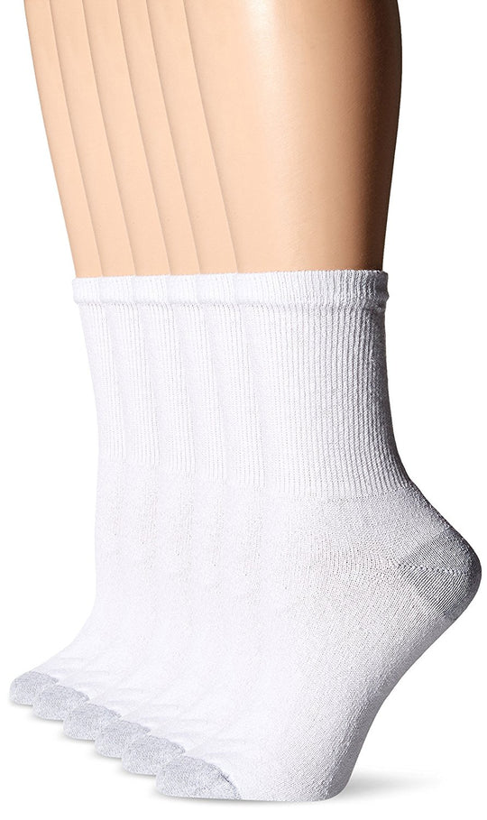 Fruit of the Loom Womens Core 6-pack Cushioned Crew Socks