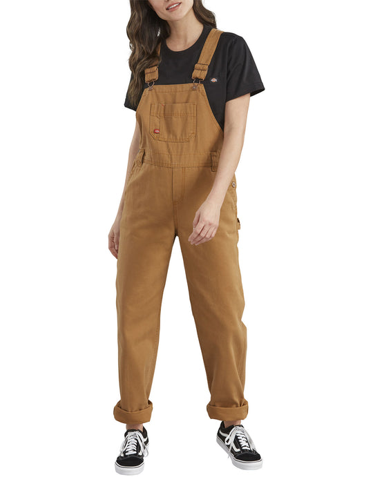 Dickies Womens Relaxed Fit Straight Leg Bib Overalls