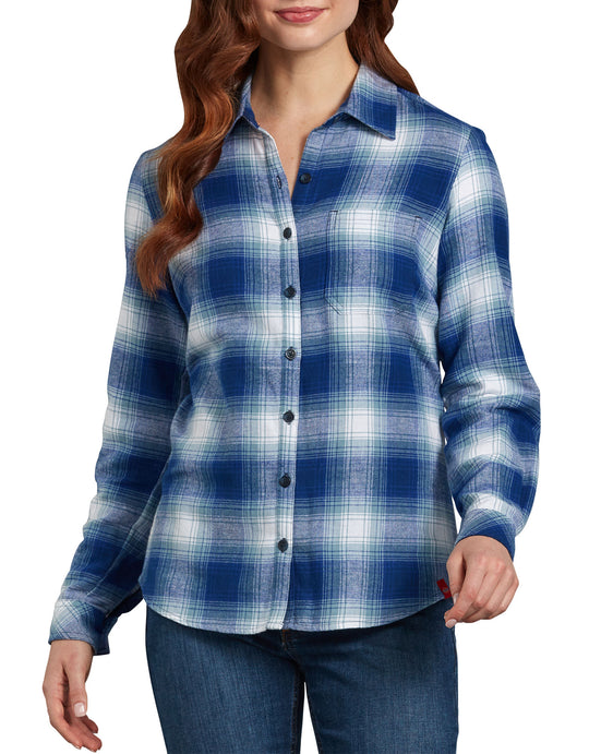 Dickies Womens Long Sleeve Plaid Shirt