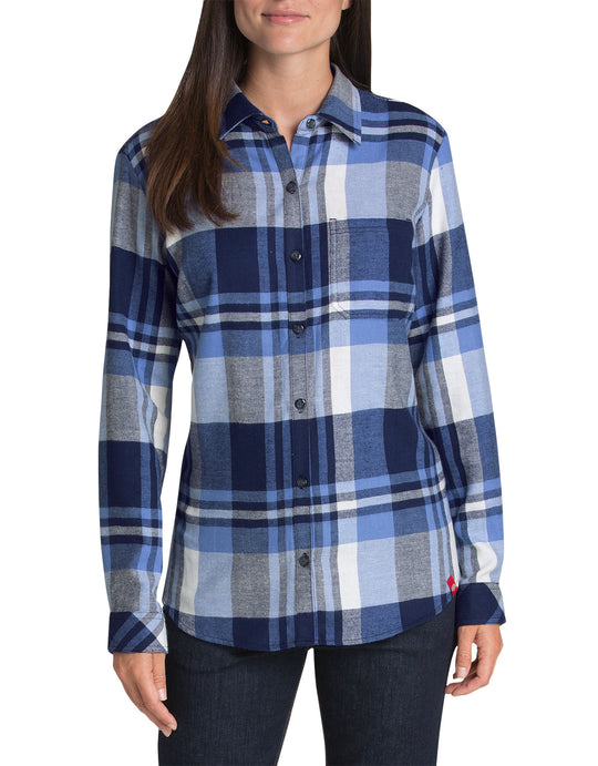 Dickies Womens Long Sleeve Plaid Shirt