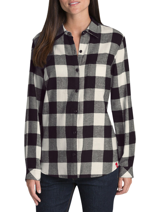 Dickies Womens Long Sleeve Plaid Shirt