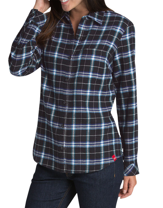 Dickies Womens Long Sleeve Plaid Shirt
