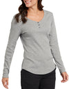 Dickies Womens Plus Long Sleeve Henley Shirt