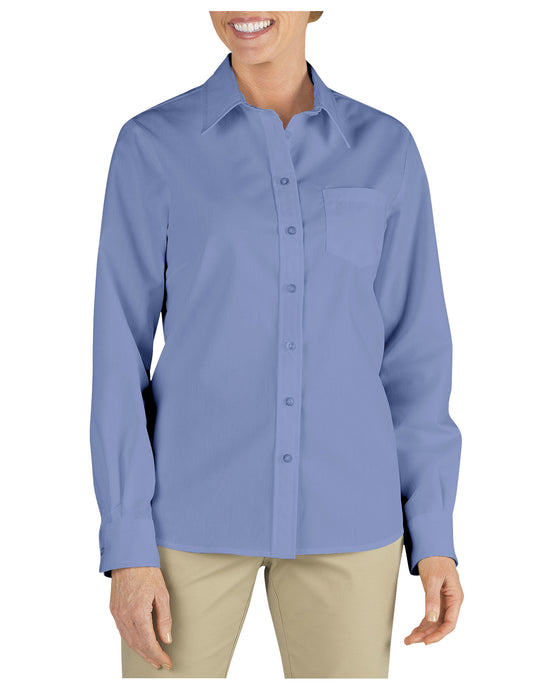 Dickies Womens Long Sleeve Stretch Poplin Shirt