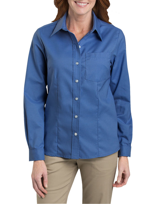 Dickies Womens Long Sleeve Stretch Oxford Shirt