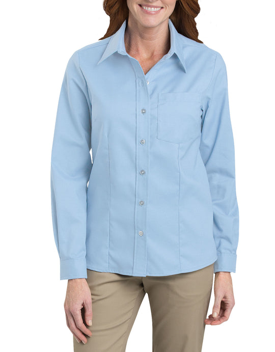 Dickies Womens Long Sleeve Stretch Oxford Shirt