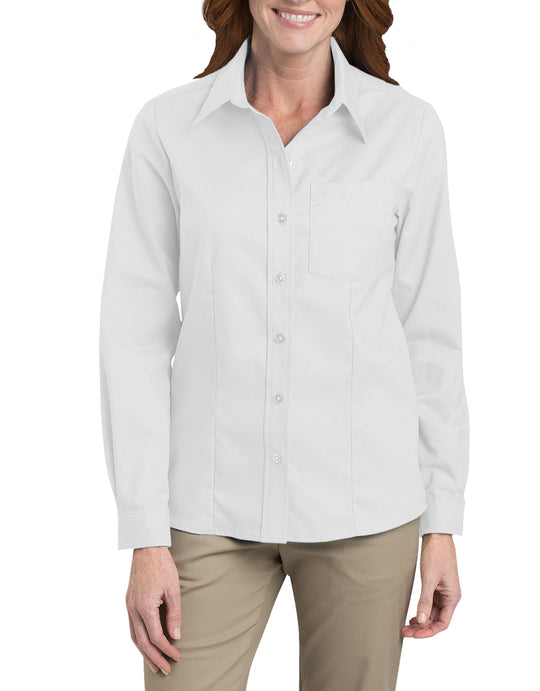 Dickies Womens Long Sleeve Stretch Oxford Shirt